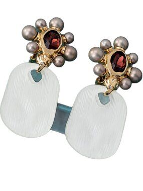 Alexis Bittar Pav�� Pearl Clip-On Earrings
